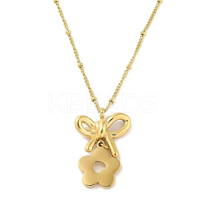 304 Stainless Steel Pendant Necklaces NJEW-Z036-03G-1