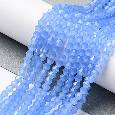 Imitation Jade Glass Beads Strands GLAA-F029-J4mm-04-1