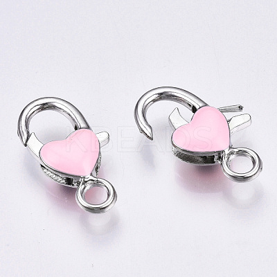 Alloy Enamel Lobster Claw Clasps PALLOY-Q441-031A-RS-1