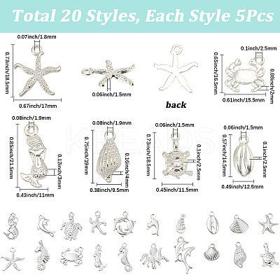 5Sets Tibetan Style Alloy Pendants Kits DIY-SC0029-59S-1