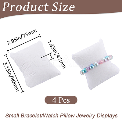 4Pcs Lint Bracelet Watch Pillow Jewelry Displays BDIS-BBC0001-07B-1