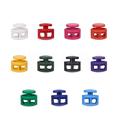 Plastic Spring Cord Locks FIND-WH0039-01-M-1