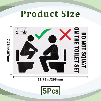 PVC Public Toilet Sign Stickers AJEW-WH20006-102A-1