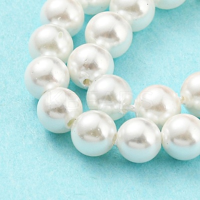 Electroplated Shell Pearl Beads Strands SHEL-F008-03A-01-1