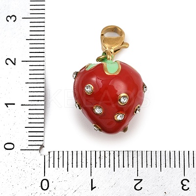 304 Stainless Steel Enamel Pendant Decorations STAS-B096-03G-1