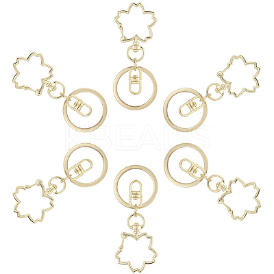 18Pcs Alloy Keychain Clasps KEYC-SC0001-72G-1