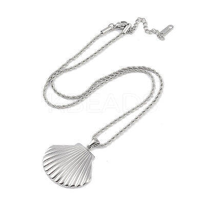 Non-Tarnish 304 Stainless Steel Pendant Necklaces NJEW-Z033-01P-1