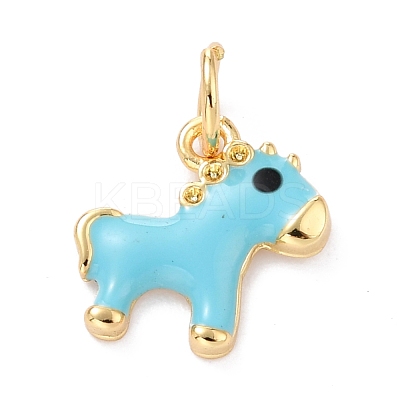 Real 18K Gold Plated Brass Charms KK-L206-008A-G-1