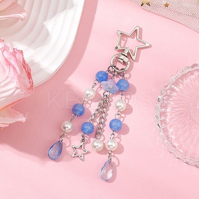 Acrylic & ABS Plastic Pearl Jellyfish Pendant Decorations KEYC-JKC01066-02-1