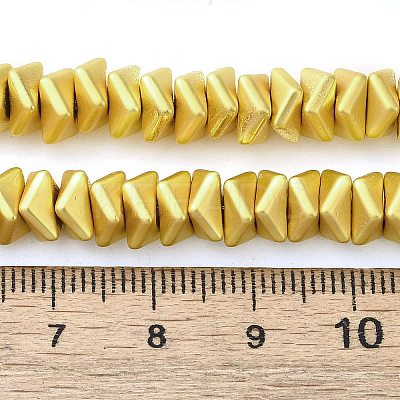 Matte Electroplated Synthetic Non-magnetic Hematite Beads Strands G-L606-F01-01A-1
