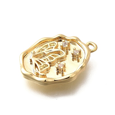 Brass Micro Pave Cubic Zirconia Pendants LS-KK-Q035-16C-G-1