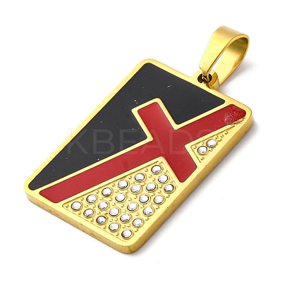 304 Stainless Steel Enamel Pendants STAS-S163-16G-1