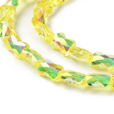 Transparent Electroplate Glass Beads Strands GLAA-Q099-J01-06-1