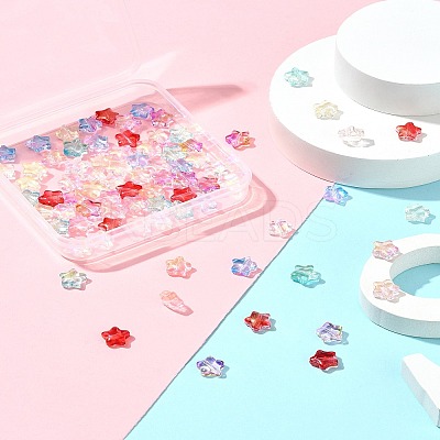 90Pcs 9 Colors Electroplate Glass Beads EGLA-FS0001-49-1