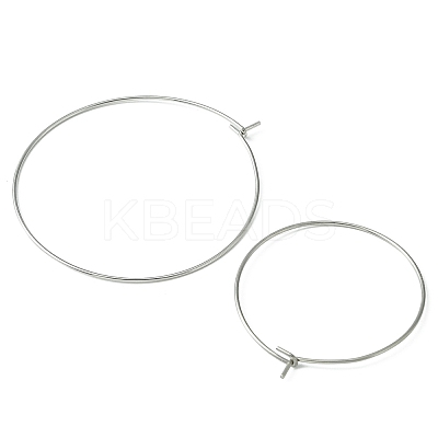 60Pcs 3 Size 316 Surgical Stainless Steel Hoop Earring Findings STAS-YW0001-75P-1