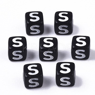 Opaque Acrylic Beads SACR-N002-01S-1