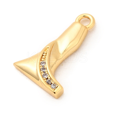 Brass Micro Pave Cubic Zirconia Pendants KK-C117-12G-L-1