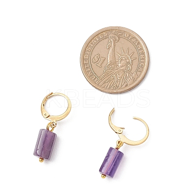 3 Pairs 304 Stainless Steel Natural Mixed Stone Leverback Earrings EJEW-JE06527-02-1