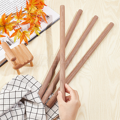 Round Walnut Wooden Sticks LS-WOOD-WH0034-27B-1