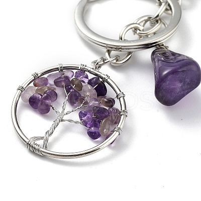 Natural Amethyst Keychain KEYC-M022-01H-1