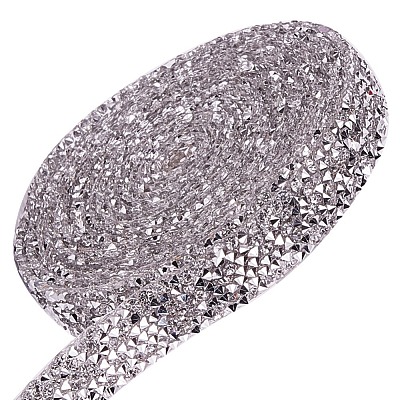Glitter Resin Hotfix Rhinestone(Hot Melt Adhesive On The Back) DIY-WH0157-43F-04-1