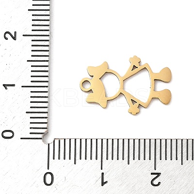 201 Stainless Steel Pendants STAS-Q341-09G-1