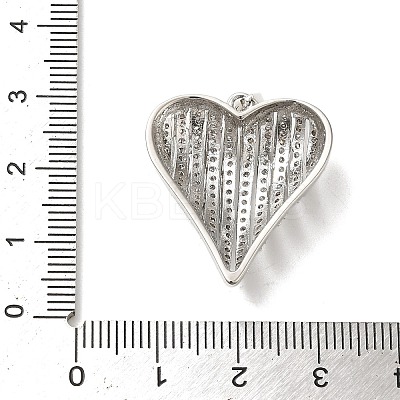 Brass Micro Pave Clear Cubic Zirconia Pendants KK-M281-02P-1