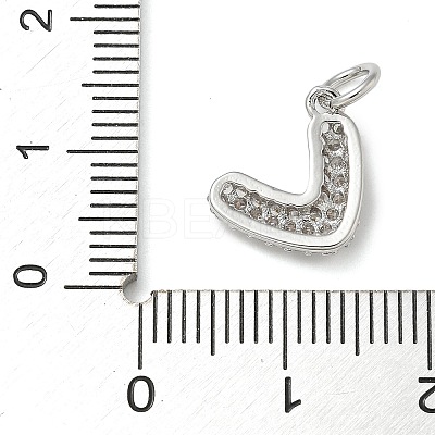 Rack Plating Brass Micro Pave Cubic Zirconia Pendants KK-K392-25P-1