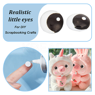 144Pcs 24 Style Glass Doll Craft Eyes Cabochons DIY-OC0011-83B-1