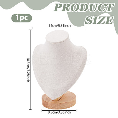 1Pc Microfiber Necklace Display Stands NDIS-NB0001-09-1