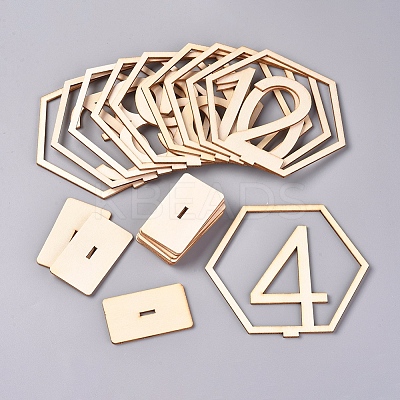 Wood Table Numbers Cards AJEW-WH0021-29A-1