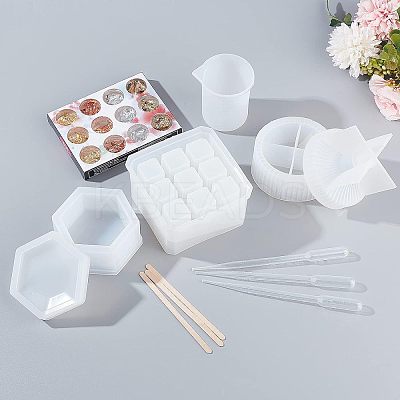 DIY Beauty Makeup Storage Box Epoxy Resin Crafts Kits DIY-OC0003-69-1