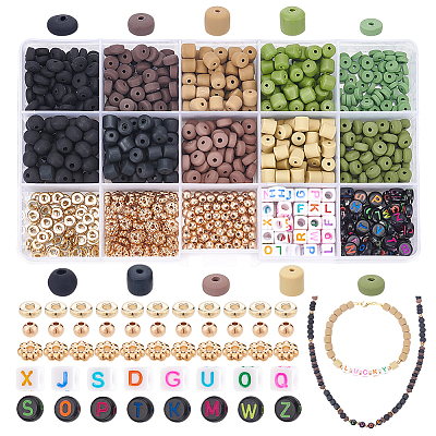 Handmade Polymer Clay Bead Strands CLAY-PH0001-79-1