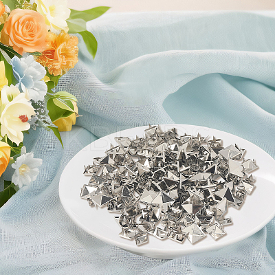 200Pcs 4 Styles Iron Studs Rivets IFIN-GF0001-54P-1