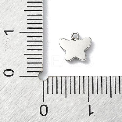 304 Stainless Steel White Enamel Charms STAS-L022-439P-02-1