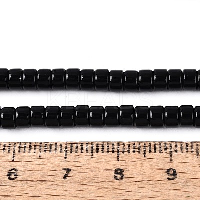 Opaque Solid Color Glass Beads Strands GLAA-N026-2x4mm-11-1