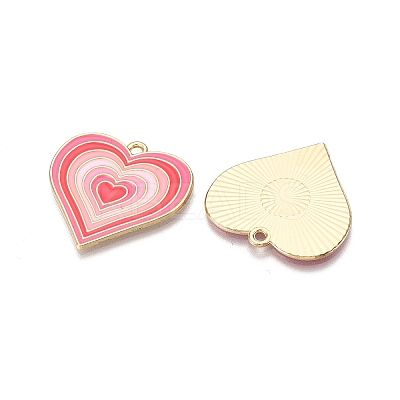 Rack Plating Alloy Enamel Pendants ENAM-N056-431A-1