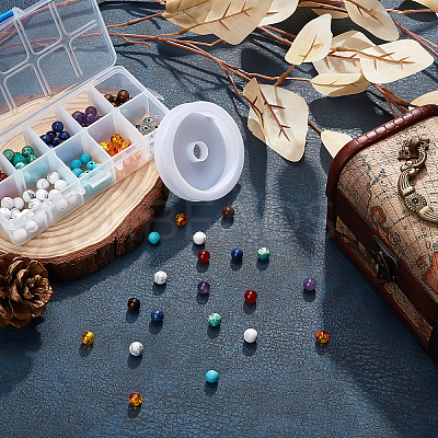 DIY Yoga Chakra Bracelet Making Kits DIY-SC0012-64-1