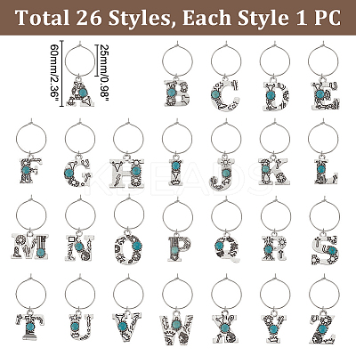 Brass Wine Glass Charms AJEW-GA00015-1