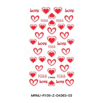 Valentine's Day 5D Love Nail Art Sticker Decals MRMJ-R109-Z-D4363-03-1