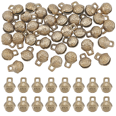 40Pcs Brass Bell Charms KK-UN0005-55-1