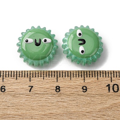 Fuuny Baking Paint Glass Enamel Beads LAMP-Q045-01E-1