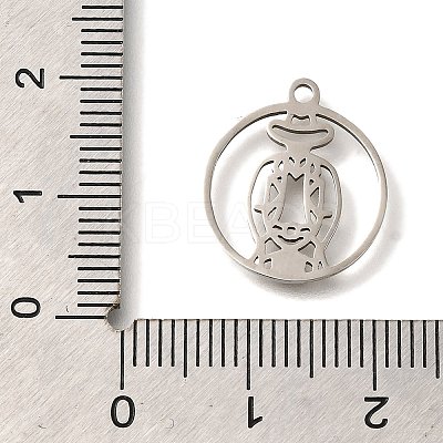 201 Stainless Steel Pendants STAS-R136-26P-1