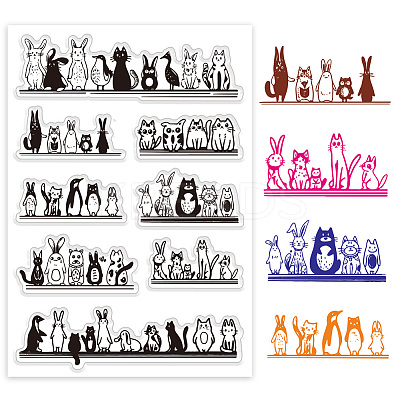 Summer Theme PVC Plastic Clear Stamps DIY-WH0631-0345-1