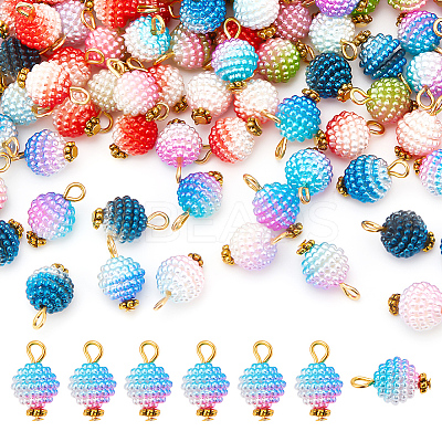 100Pcs Imitation Pearl Acrylic Pendants FIND-AR0004-61-1