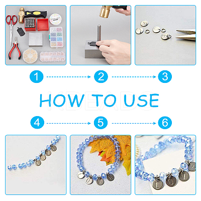 Iron Metal Stamps Set AJEW-PH0002-06-1