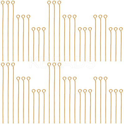 600Pcs 3 Styles Brass Eye Pin KK-SP0001-75G-1