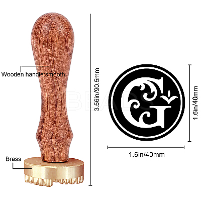 1Pc Golden Tone Brass Stamp Head DIY-CP0007-82G-1