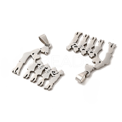 Non-Tarnish Mother's Day/Teachers' Day 201 Stainless Steel Pendants STAS-K251-016P-1