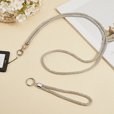 2Pcs 2 Styles Zinc Alloy Resin Universal Cell Phone Strap Crossbody Neck Strap Phone Charms AJEW-CP0008-93A-1